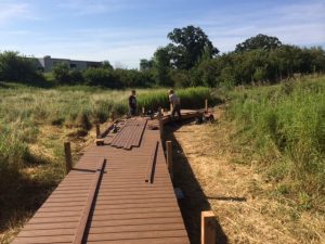 AS boardwalk that allows hikers to traverse wetlands on the site was designed and constructed in collaboration with a local Eagle Scouts candidate. The county has partnered with other Eagle Scouts and Boy Scout Troops to enhance recreational amenities at the landfill. 