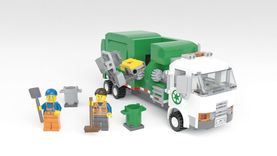 lego green dump truck