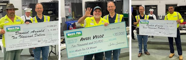 Waste Pro Crew Earns 25 000 In Safety Awards Waste Advantage Magazine